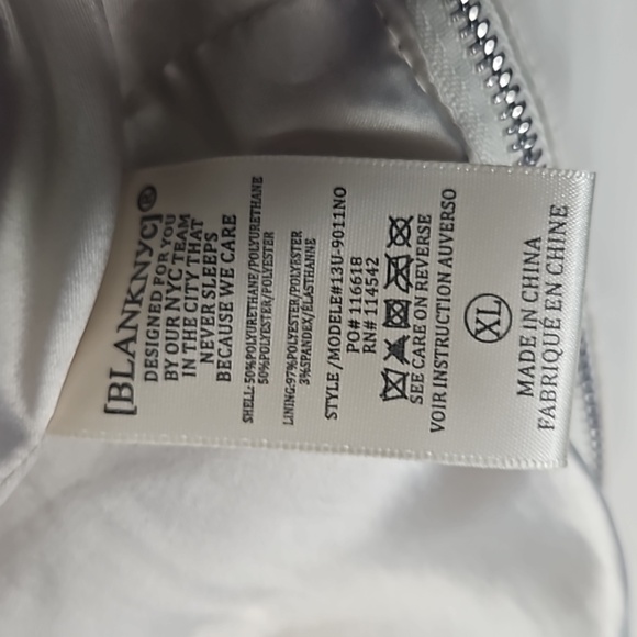 BLANKNYC Cream Faux Leather Jacket Women's Size XL - Picture 12 of 16